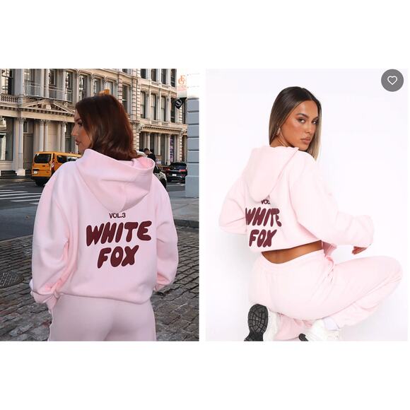 White Fox Boutique Sweaters - White Fox Offstage Hoodie Cupcake Size M/L NWT